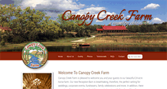 Desktop Screenshot of canopycreekfarm.com
