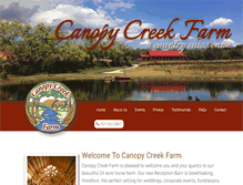 Tablet Screenshot of canopycreekfarm.com